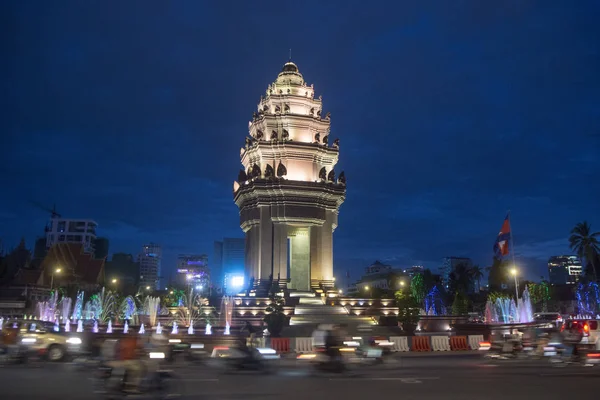 Monumento Independencia Sihanouk Boulevard Phnom Penh Camboya —  Fotos de Stock