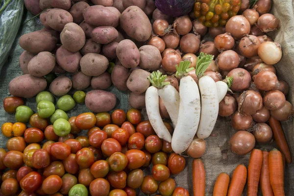 Ortaggi Frutta Mercato Kandal Nella Città Phnom Penh Cambogia — Foto Stock