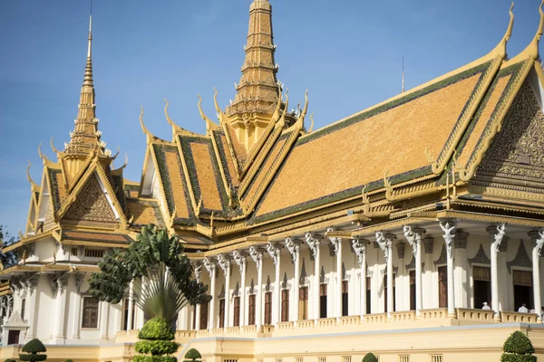 Thronsaal Des Königlichen Palastes Der Stadt Phnom Penh Kambodscha — Stockfoto