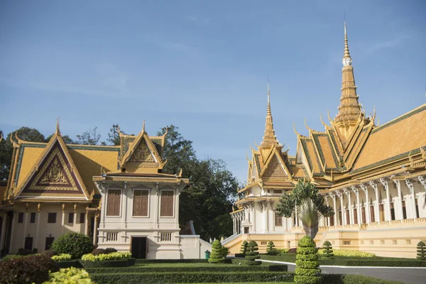 Salle Trône Palais Royal Dans Ville Phnom Penh Cambodge — Photo