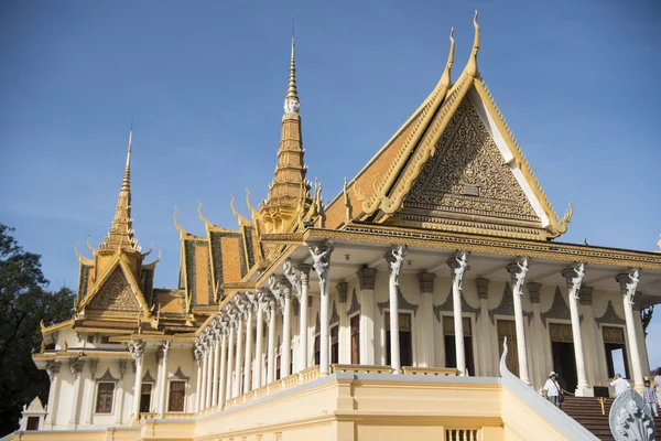 Cambodge Phnom Penh Décembre 2017 Salle Trône Palais Royal — Photo