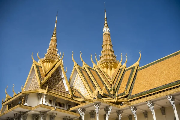 Salle Trône Palais Royal Dans Ville Phnom Penh Cambodge — Photo