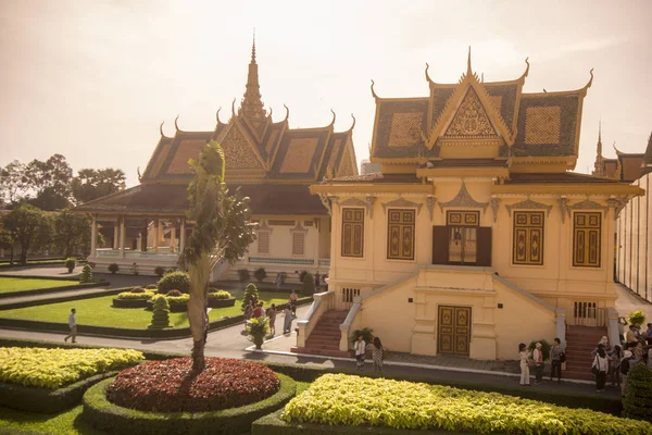 Hor Samran Phirun Costruzione Del Palazzo Reale Nella Città Phnom — Foto Stock