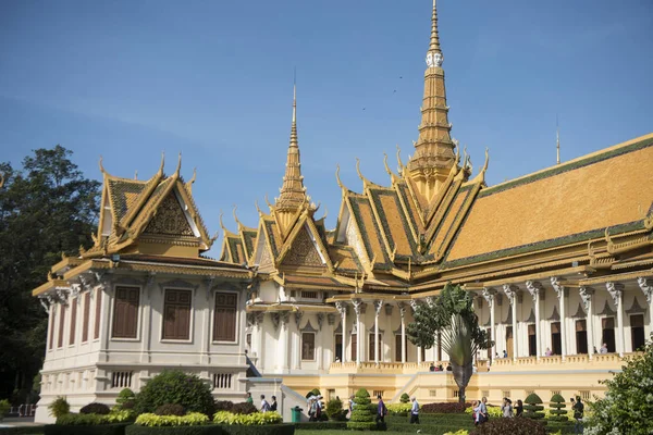 Тронный Зал Королевского Дворца Городе Пномпень Камбоджа — стоковое фото