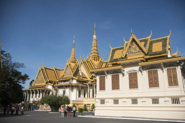 Thronsaal Des Königlichen Palastes Der Stadt Phnom Penh Kambodscha — Stockfoto