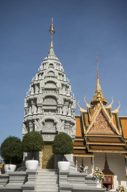 Kral petrol Sihanouk Kraliyet Sarayı City Phnom Penh, Kamboçya, gümüş pagoda adlı Stupa
