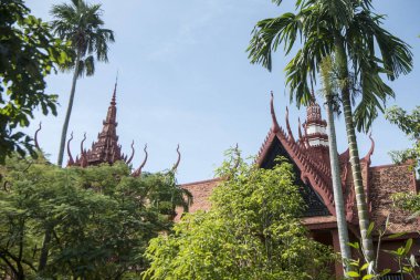 Kırmızı çatı Kamboçya Ulusal Müzesi City Phnom Penh, Kamboçya