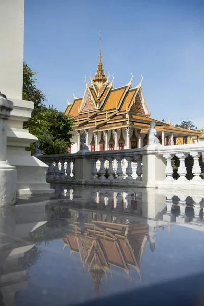 Estanque Pagoda Plata Del Palacio Real Phnom Penh Camboya — Foto de Stock