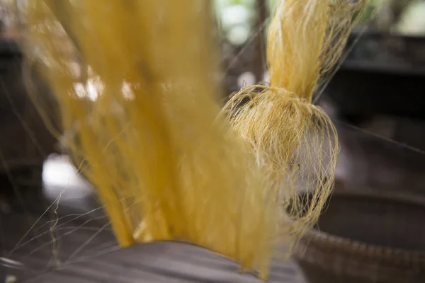 Silk Production Silk Island Koh Dach City Phnom Penh Cambodia — Stock Photo, Image