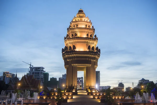 Monumento Independencia Sihanouk Boulevard Ciudad Phnom Penh Camboya — Foto de Stock