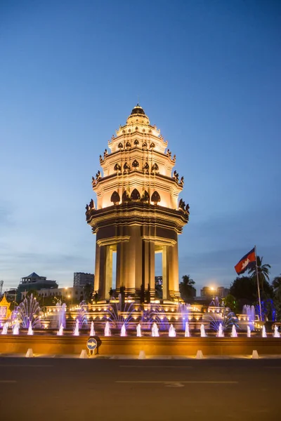 Памятник Независимости Бульваре Сианук Городе Пномпень Камбоджи — стоковое фото
