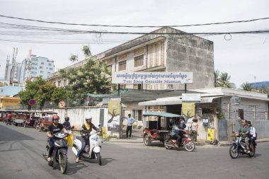 Kamboçya, Phnom Penh - 16 Aralık 2017: Tuol Sleng Soykırım Müzesi 