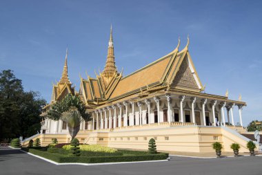 Phnom Penh, Kamboçya - 30 Kasım 2017: Taht salonu Kraliyet Sarayı 