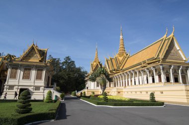 Phnom Penh, Kamboçya - 30 Kasım 2017: Taht salonu Kraliyet Sarayı 