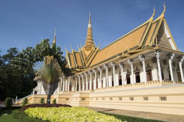 Phnom Penh, Kamboçya - 30 Kasım 2017: Taht salonu Kraliyet Sarayı 