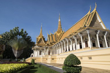 Phnom Penh, Kamboçya - 30 Kasım 2017: Taht salonu Kraliyet Sarayı 