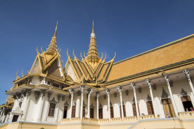 Phnom Penh, Kamboçya - 30 Kasım 2017: Taht salonu Kraliyet Sarayı 
