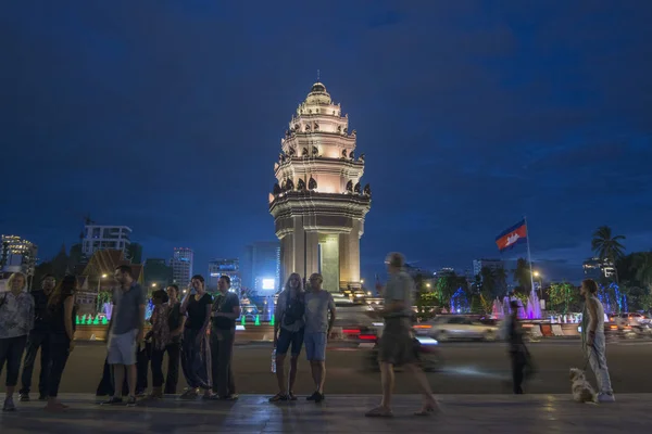 Камбоджа Пномпень Декабря 2017 Года Памятник Независимости Бульваре Сианук — стоковое фото