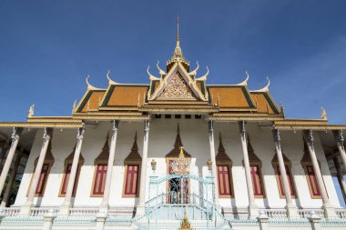 Phnom Penh, Kamboçya - 30 Kasım 2017: gümüş pagoda Kraliyet Sarayı içinde şehir Phnom Penh, Kamboçya