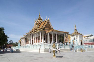 Phnom Penh, Kamboçya - 30 Kasım 2017: gümüş pagoda Kraliyet Sarayı 