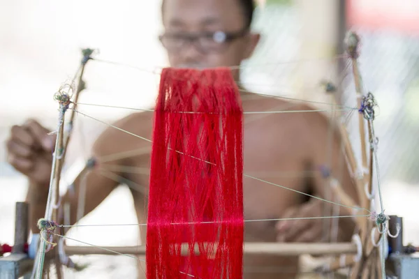 Silk Production Koh Dach City Phnom Penh Cambodia — Stock Photo, Image