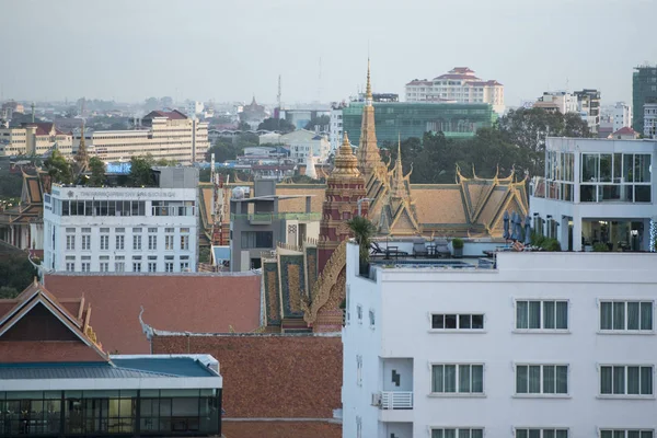 Vista Aérea Cidade Phnom Penh Camboja — Fotografia de Stock