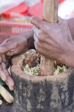 Kamboçya, Kampong Thom - Kasım, 2017: sokak gıda Market Psar Kampong thom Kamboçya Kampong Thom şehir içinde