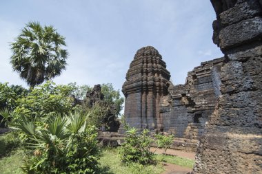 Khmer Temple of Prasat Kuha Nokor south of the city of Kampong Thom of Cambodia clipart