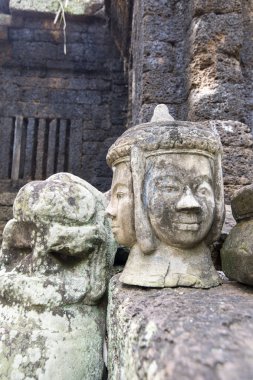 Heykel, Khmer tapınağı, Prasat Kuha Nokor Kamboçya Kampong Thom şehir güneyinde oyma taş