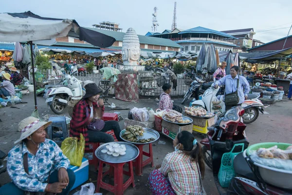 캄보디아 2017 크메르 시장에서 캄보디아의 도시에서 — 스톡 사진