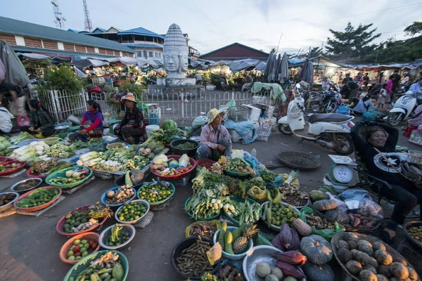 Cambodia Kampong Thom November 2017 Khmer Square Market Psar Kampong — Stock Photo, Image