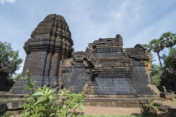 Khmer Temppeli Prasat Kuha Nokor Etelään Kampong Thom Kamputsean — kuvapankkivalokuva