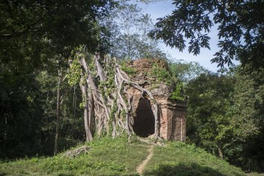 Sambor olduğunuzu Kuk kalıntıları Kamboçya Kampong Thom şehir kuzeyinde Khmer Harabeleri