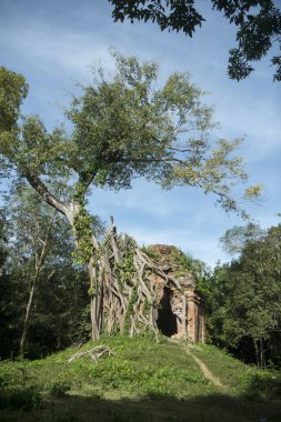 Sambor olduğunuzu Kuk kalıntıları Kamboçya Kampong Thom şehir kuzeyinde Khmer Harabeleri