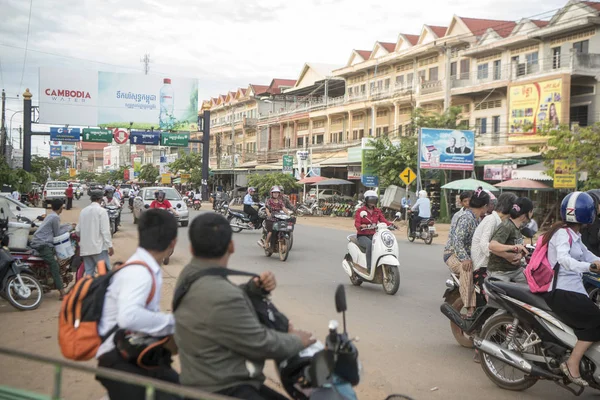 Kambodža Kampong Thom Listopad 2017 Hlavní Silnici Centru Města Kampong — Stock fotografie