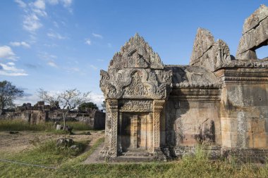 Kamboçya, Sra Em - 12 Kasım 2017: Khmer tapınaklar Srayong kasabanın doğusunda Prsat Preah Vihear kalıntıları