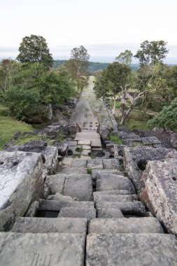 Kamboçya, Sra Em - 12 Kasım 2017: Khmer tapınaklar Srayong kasabanın doğusunda Prsat Preah Vihear kalıntıları