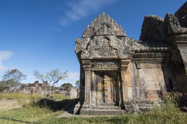 Kamboçya, Sra Em - 12 Kasım 2017: Khmer tapınaklar Srayong kasabanın doğusunda Prsat Preah Vihear kalıntıları