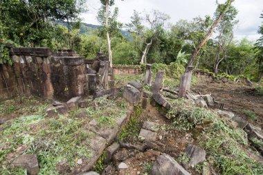 Kamboçya, Sra Em - 12 Kasım 2017: Harabeleri, Khmer tapınağı, Prasat Kuck, Srayong kasabanın doğusunda