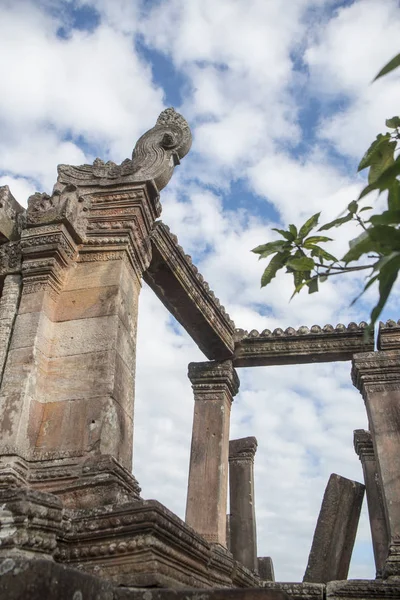 Cambodia Sra Novembre 2017 Dettagli Dei Templi Khmer Rovinati Koh — Foto Stock