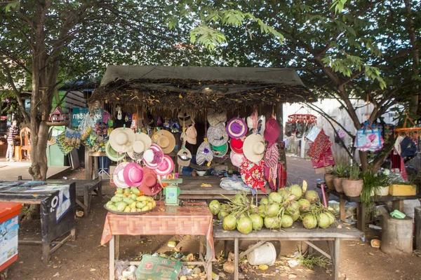 Cambodia Sra Novembro 2017 Rua Com Mercado Local Aldeia — Fotografia de Stock