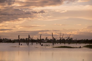 Kamboçya, Anlong Veng - Kasım, 2017: The Ta Mok Lake, kasaba, Anlong Veng Northwaest Kamboçya Oddar Meanchey il.  