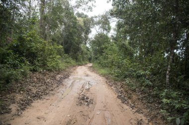 Kamboçya, Anlong Veng - Kasım, 2017: View noktası, Peuy Ta Mok Choam town yakınındaki ve kuzeyinde kasaba, Anlong Veng Northwaest Kamboçya Oddar Meanchey il Dangrek dağ dizi.  