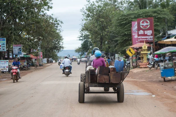 캄보디아 Anlong Veng 2017 중심가의 타운의 Anlong Veng에 지방의 Oddar — 스톡 사진