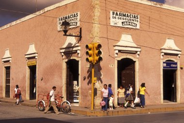 Meksika, Valladolid - Ocak, 2009: Sömürge ve eski şehir Valladolid Yucatan içinde il Quintana Roo Meksika Orta Amerika'da üzerinde.   