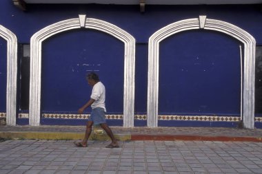 Meksika, Valladolid - Ocak, 2009: Sömürge ve eski şehir Valladolid Yucatan içinde il Quintana Roo Meksika Orta Amerika'da üzerinde.   