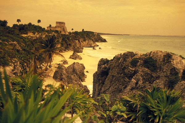 Meksika Tulum Ocak 2009 Maya Kalıntıları Tulum Adlı Quintana Roo — Stok fotoğraf