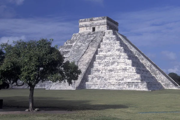 Isla Mujeres México Janeiro 2009 Maya Ruins Kukulkan Pyramide Chichen — Fotografia de Stock