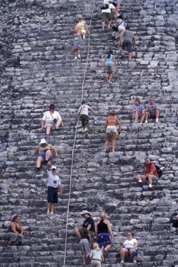 Meksika, Coba - Ocak, 2009: İl Quintana Roo Meksika Orta Amerika'da Coba Nohoch Mul Pyramide ile Maya Harabeleri.