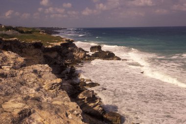 Isla Mujeres, Meksika - Ocak, 2009: Punta Sur Isla Mujeres yakınındaki şehir Cancun Yucatan içinde il Quintana Roo Meksika Orta Amerika'da üzerinde üzerinde.